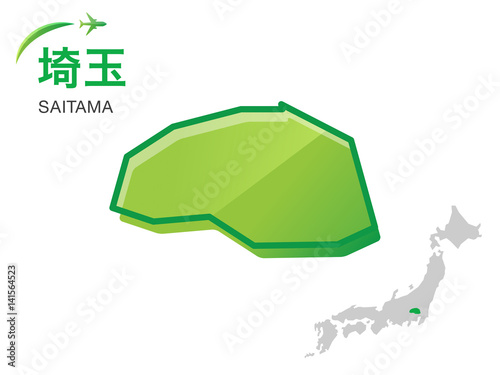 埼玉県の地図 イラスト素材 Adobe Stock でこのストックベクターを