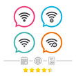 © blankstock - Wifi Wireless Network icons. Wi-fi zone locked.