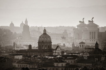 Sticker - Rome mountain top view sunrise