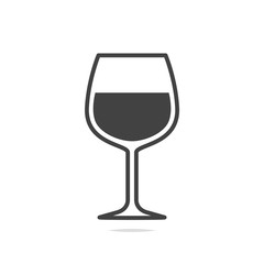 Wall Mural - wine glass icon vector isolated