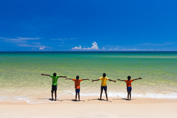 Children on beach vacation