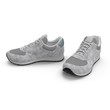 New unbranded running shoe, sneaker or trainer isolated on white. 3D illustration