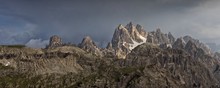 Lights Before The Storm Over Cadini Di Misurina Group, Dolomites, Italy 