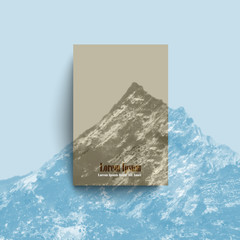 Canvas Print - Mountain landscape with monochrome space for creative design