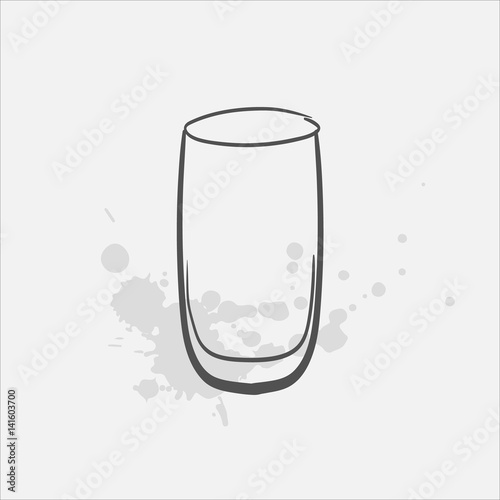 highball glass vector sketch icon Stock Vector Adobe Stock