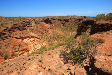 Canvas Print - Rugged Canyons on Cape Range, Australia