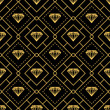 Luxurious golden lines diamond seamless pattern