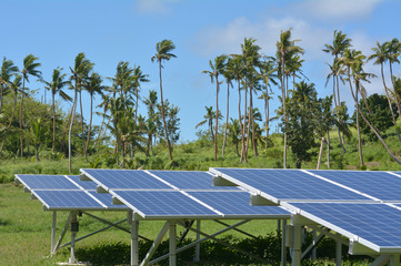solar pv modules on remote island in fiji