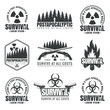Set of icons on the theme of survival.