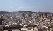 panorama of Barcelona with blue sky