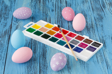 Wall Mural - Few easter eggs ready painted