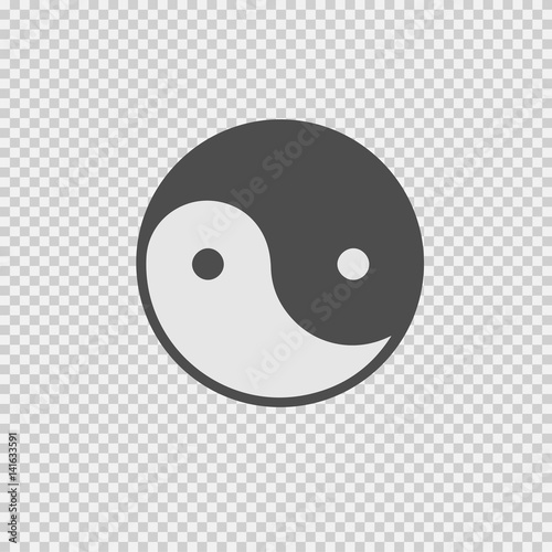 Ying yang symbol vector icon Wallpaper Mural