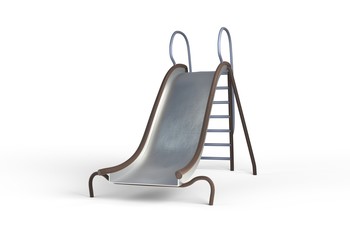 metal slide playground for children 3d illustration