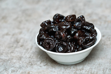 Bowl of prunes