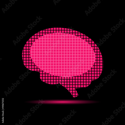 Brain Pixel art logo. Vector logotype design. Vector brain