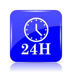 Canvas Print - 24H clock icon