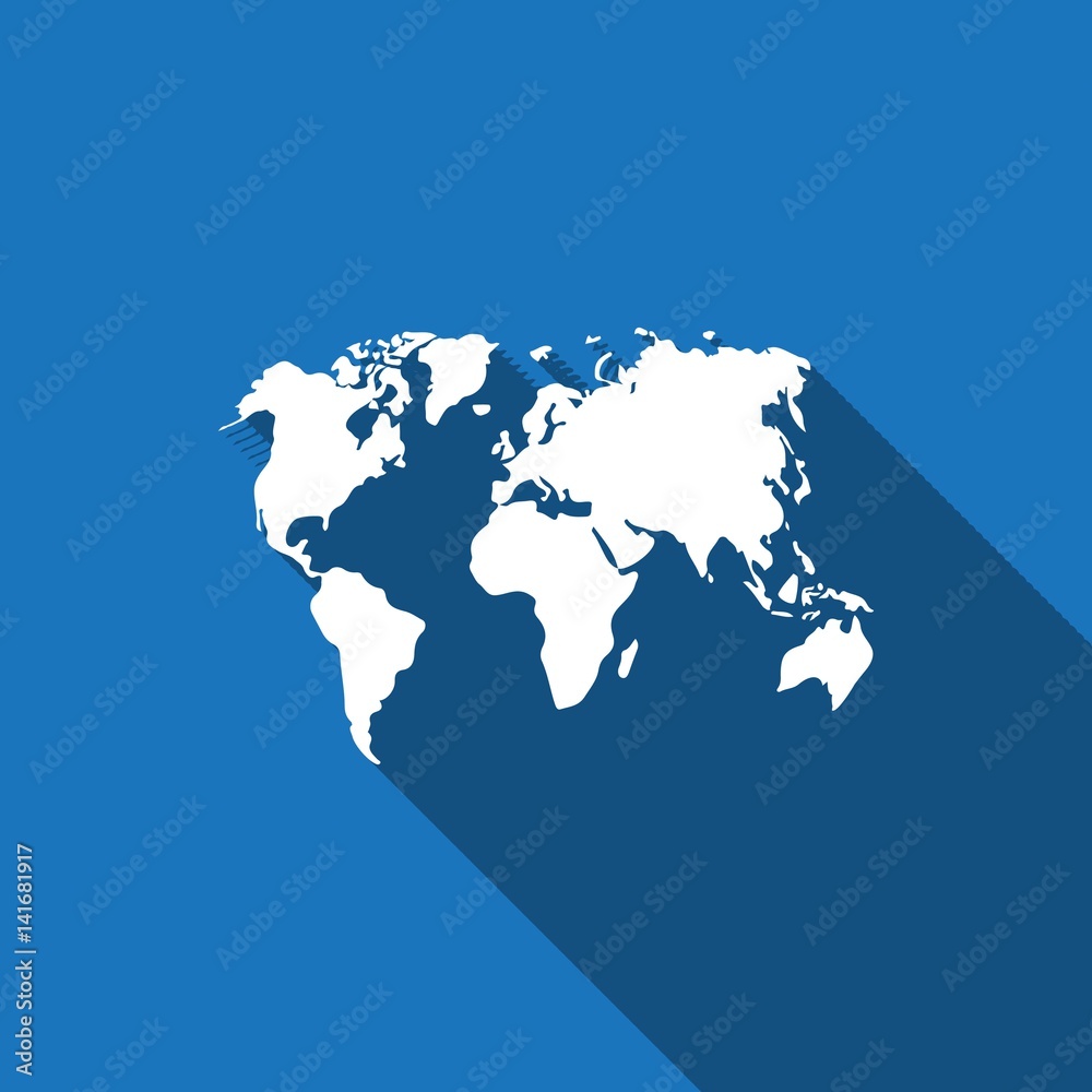 world map icon stock vector illustration flat design Stock Vector ...