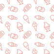 Icecream seamless pattern background