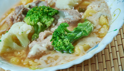 Wall Mural - Cheese and Broccoli Chicken Soup