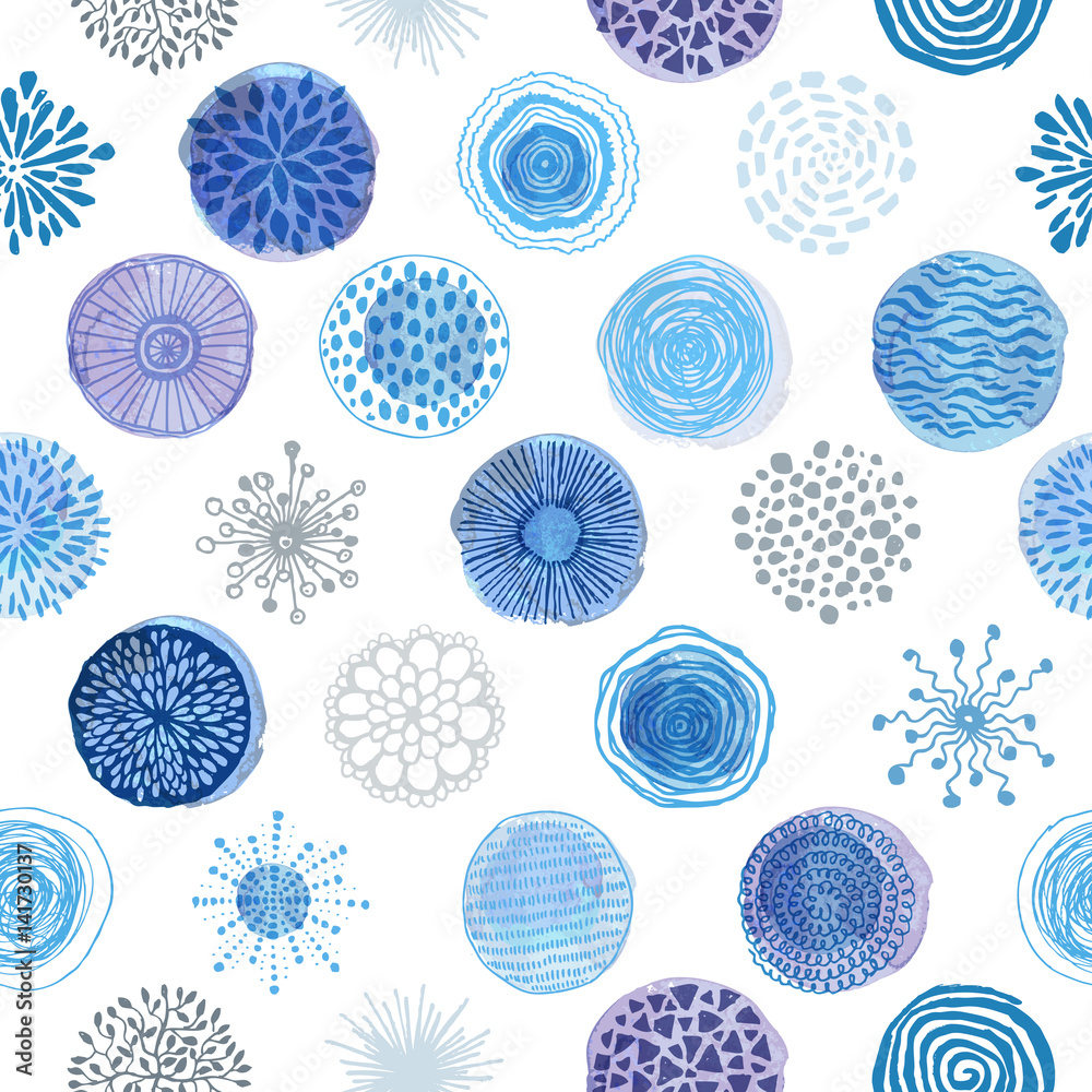 Circles texture seamless pattern Stock Vector | Adobe Stock