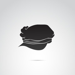 Wall Mural - retro hat icon. vector art.