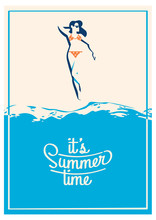 Summer Holiday And Summer Camp Poster.