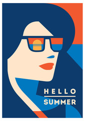 Wall Mural - Summer Holiday and Summer Camp poster.