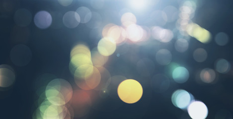 Colorful defocused bokeh lights