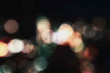 Colorful defocused bokeh lights