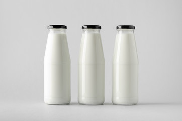 Canvas Print - Milk Bottle Mock-Up - Three Bottles