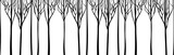 Fototapeta Dmuchawce - Background stylized trees. Vector illustration.