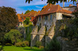 Rothenburg on Tauber castle wall