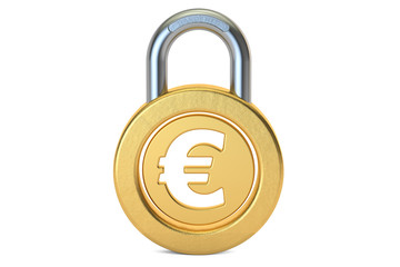 Poster - Euro Padlock, 3D rendering
