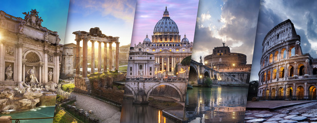 Fototapete - Rome et Vatican Italie