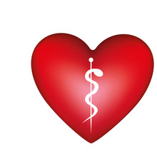 Red Heart Medicine Sign, Vector Illustration Design