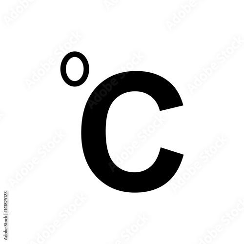 celsius symbol temperature isolated vector Stock Vector Adobe Stock