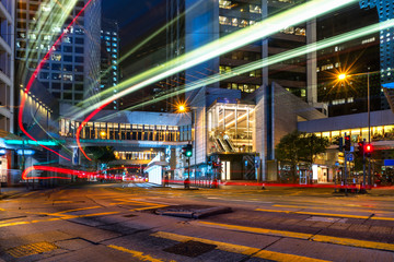 urban traffic with cityscape in city of China.