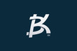 Letter B and K Monogram Logo Design Vector