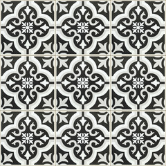 Poster - black and white ceramic tile texture for background and design