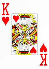 Large Index Playing Card King Of Hearts