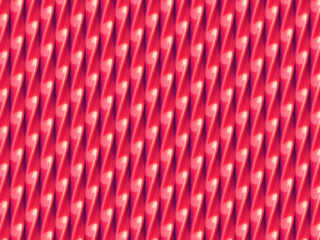 Aufkleber - Red color twisted shapes abstract surface pattern. 3d rendering