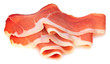 prosciutto isolated on white background