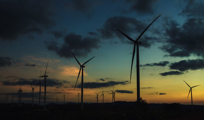 Wall Mural - Wind turbine Khao Kho, Thailand