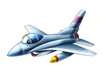 cartoon happy jet fighter military machine