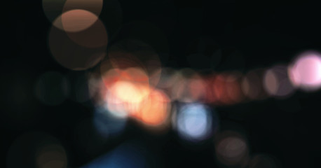 Colorful defocused bokeh lights
