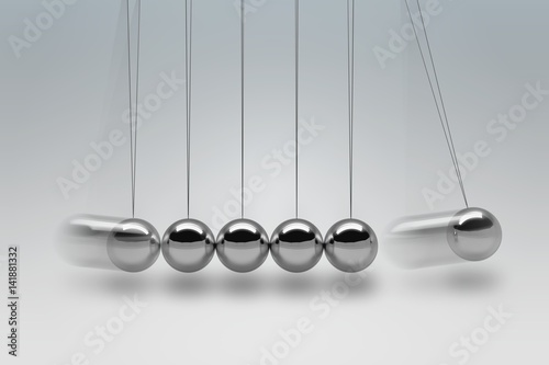 Fotomural 3D rendered illustration of Newton cradle.