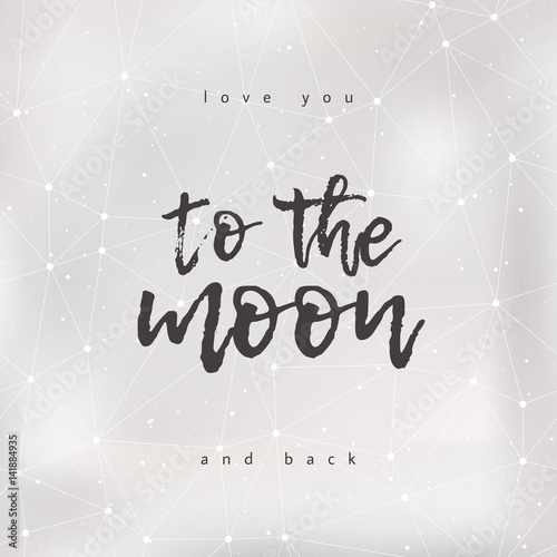 Fotografía Cartel romántico, desenfoque vector de letras de fondo