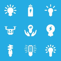 Fototapete - Set of 9 innovation filled icons
