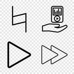 Poster - Set of 4 player outline icons