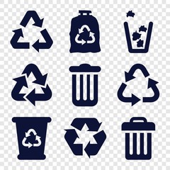 Poster - Set of 9 conservation filled icons